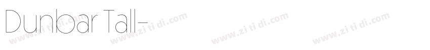 Dunbar Tall字体转换